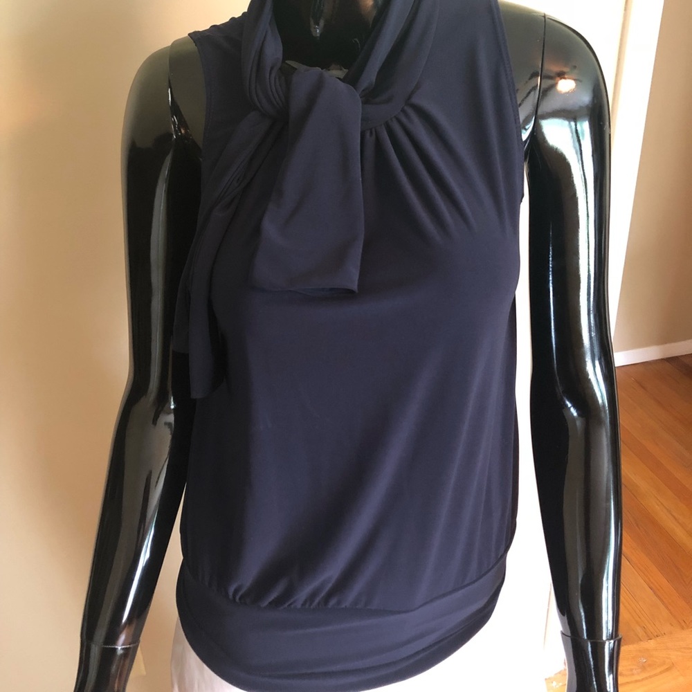 Navy Blue Sleeveless Top, L
